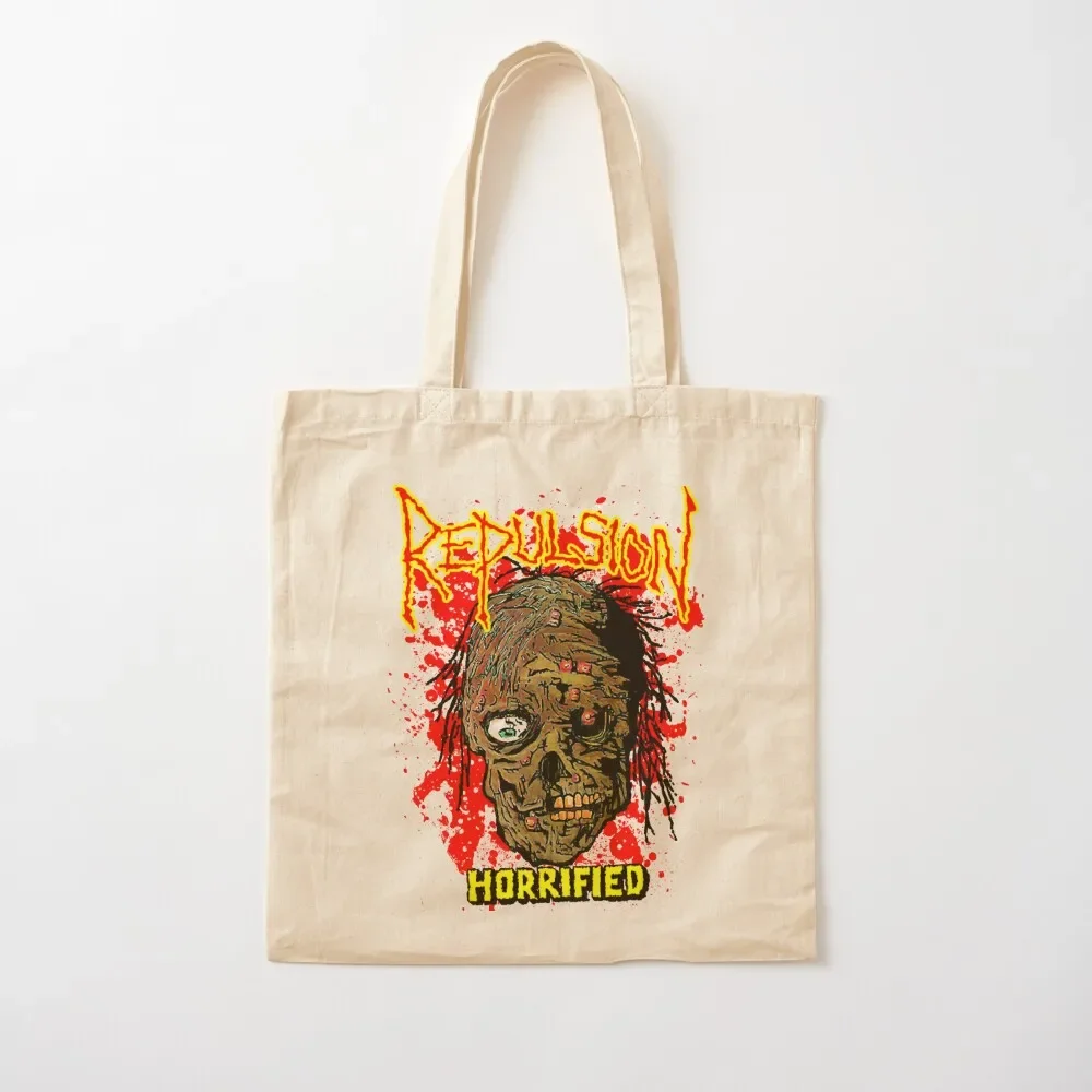 

Repulsion - Horrified Classic Old School Death Metal Tote Bag tote bag university Big bag shopping cart bags