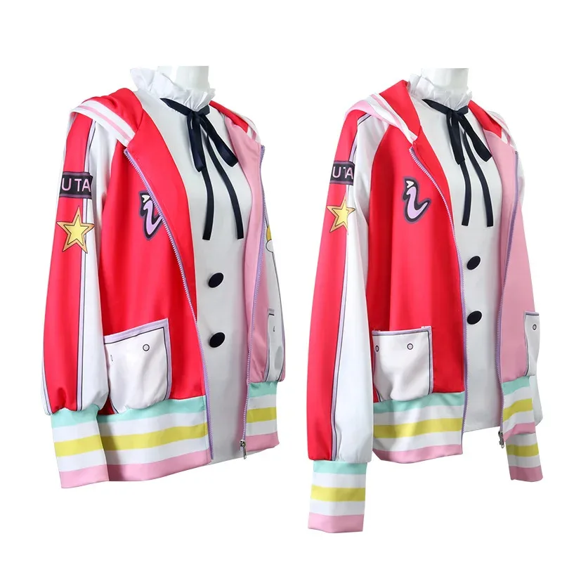 Anime Cosplay Uta One Piece Cosplay Costume Film Red Uta's Wig Headphone Props The Singer Of The World Coat And Tops Hallow 72th