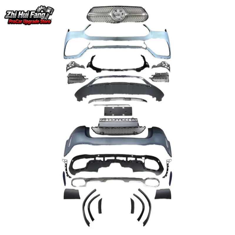 

Подходит для Mercedes-Benz GLE53 Surround, модифицированная спортивная версия, решетка бампера, гриль GLE W16, комплект кузова