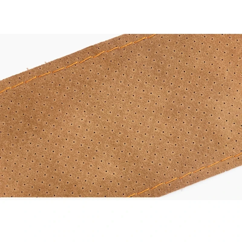 Big Size Genuine Leather Car Steering Wheel Cover For Truck Bus With Needles Thread 42 45 47 50 cm Car Braid CHIZIYO
