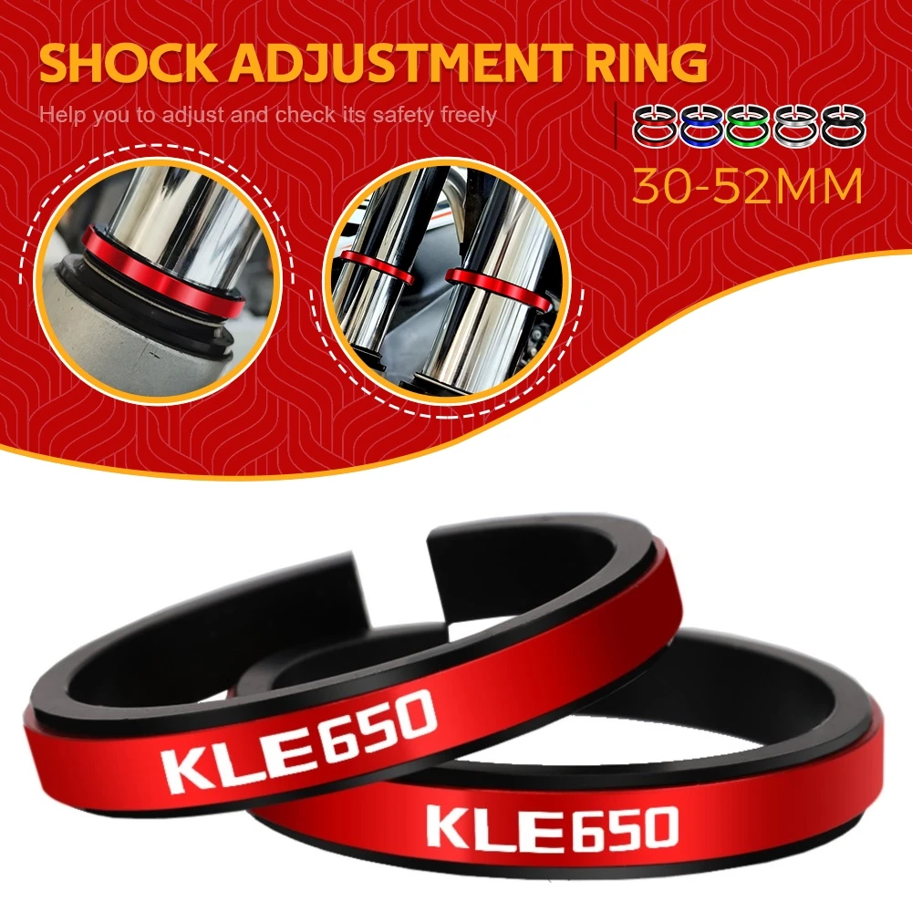 

FOR KWASAKI KLE650 KLE 650 1994-2024 Motorcycle Adjustment Shock Absorber Auxiliary Rubber Ring CNC Accessories Fit 30MM-52MM