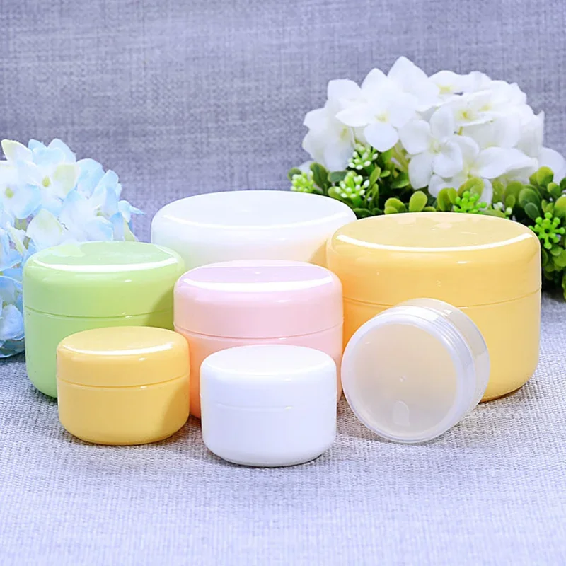 20g 50g 100g Candy Color Plastic Refillable Bottles Empty Makeup Jar Pot Travel Face Cream Lotion Cosmetic Container Plastic Jar