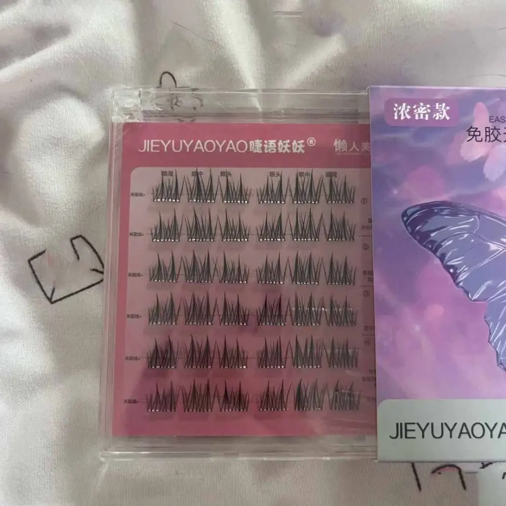 Doce auto-adesivo lash clusters diy maquiagem adesivo cílios postiços de longa duração cola individual livre cílios falsos