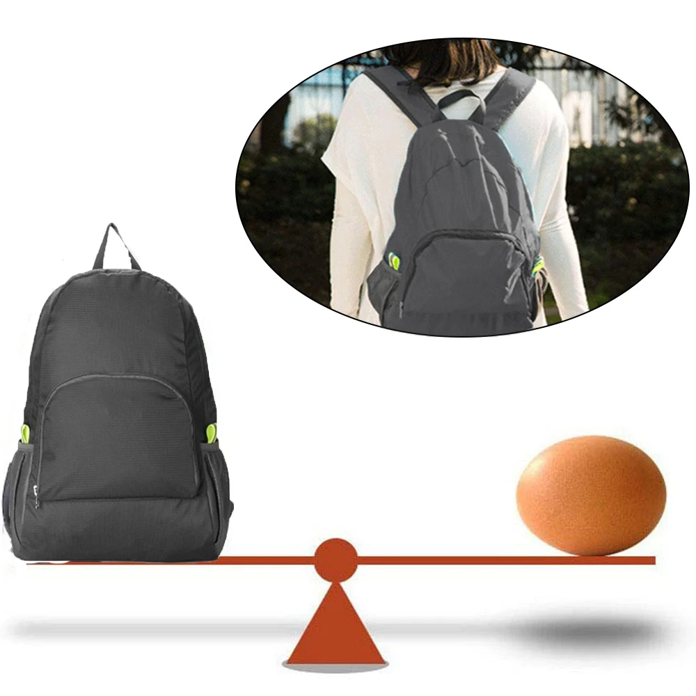 Mochila plegable impermeable para hombre y mujer, bolsa de escalada de viaje con patrón de calavera de nailon, mochilas de senderismo, bolsas portátiles para deportes al aire libre