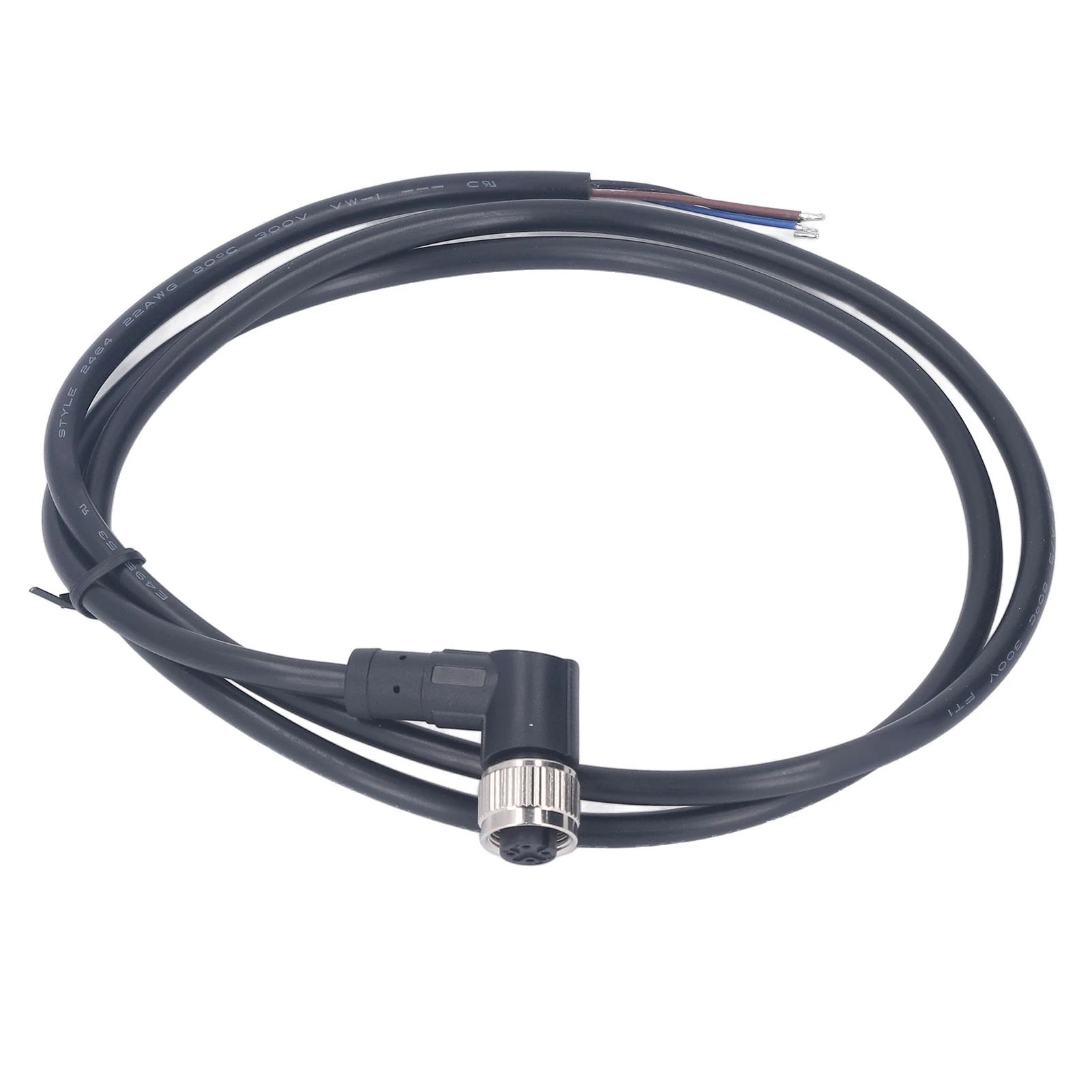 M12 Cable 4 Pin Aviation Socket Electrical Cable Right Angle Female Connector 1M 250V AC DC for Machine Equipment
