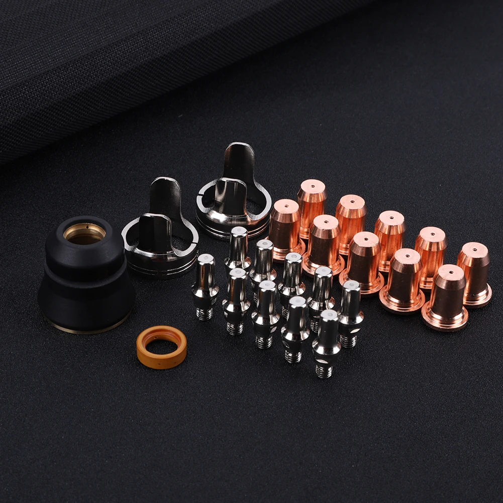 24 Pcs IPT40 Consumables Set Welding Parts Torch Plasma Cutting Shield Cap for YESWELDER CUT 55DS Pro CUT 65DS Plasma Cutter