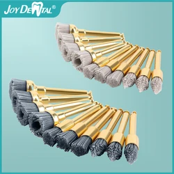 JOY DENTAL 10pcs Dental Polishing Brush Aluminium Oxide/Silicon Carbide  Polishing Prophy Brushes For Contra Angle Handpiece