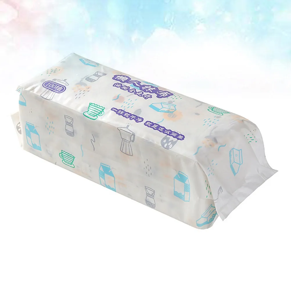 

1 упаковка, 100 листов, одноразовые кухонные полотенца, салфетки для уборки из нетканого материала с высокой впитываемостью, белые