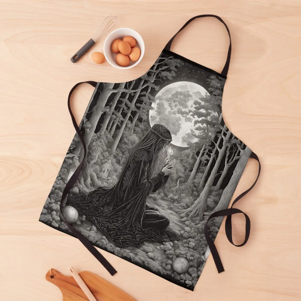 

Witch in the forest Apron kitchen gadgets Teacher waiter Apron