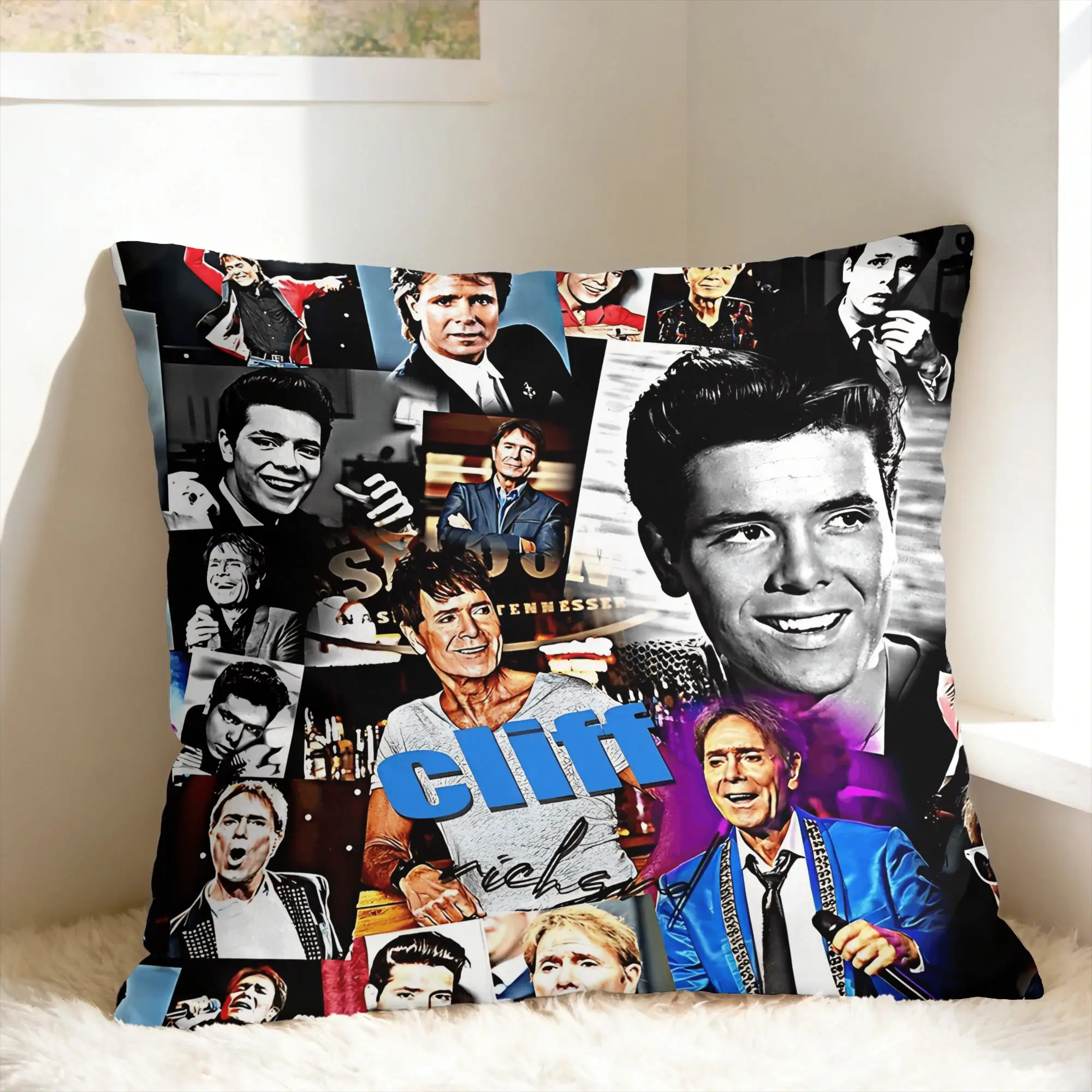 C-Cliff Richard Pillowcases  Vintage Pillow Case For Sofa Home Decoration Custom Pillow Cover