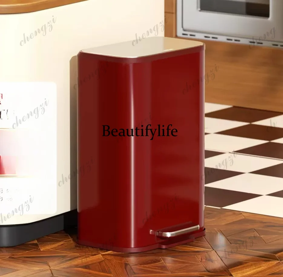 Special trash can for living room Household large capacity High value light luxury High grade with cover 2026
