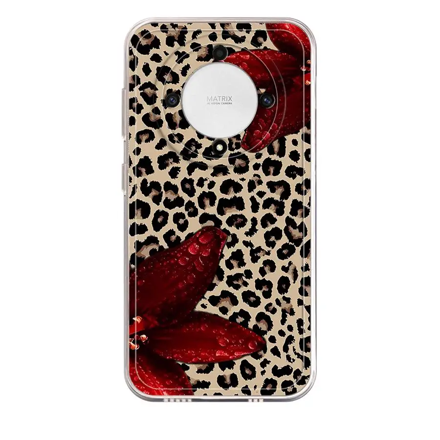Case for Honor X7b X8b X8 90 Lite X9b X9a X8a Soft Phone Cover Premium Leopard Print