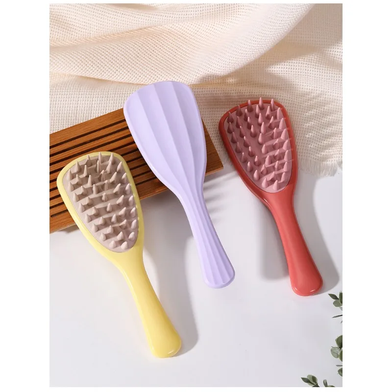 Silicone Shampoo Escova com Punho Longo, Scalp Massagem Comb, Escova De Lavagem De Cabelo, Cabeça Massageador, Escova De Banho, Body Scrubber, Acessórios Para Cabelo