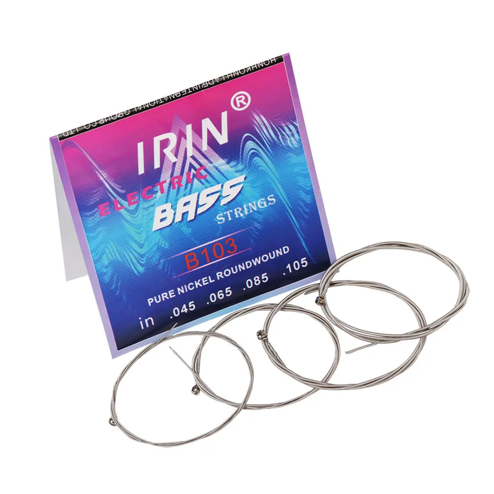 

IRIN 4Pcs Electric Bass String 4-String Electric Bass Strings Steel Core Nickel Alloy Stringed Instrument Accessories Bass Parts