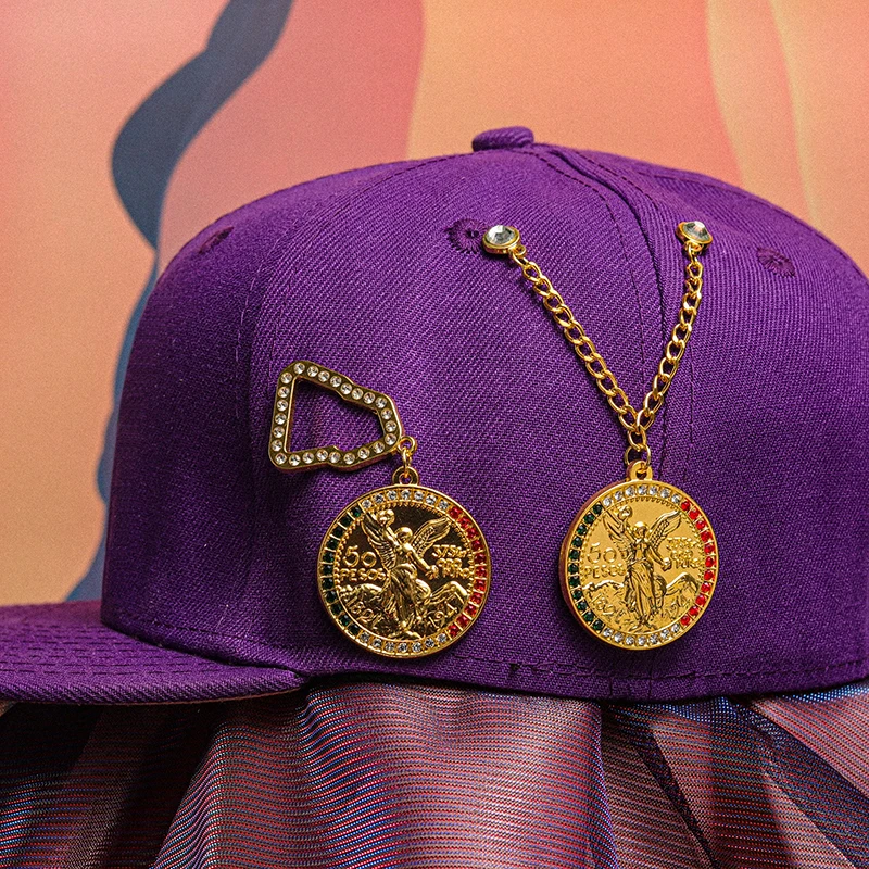 Angel Water Diamond Metal Hat Clip Pins Enamel Pins Baseball Street Style Outdoor Sports Cap Golf Mexican Hat Pin Badge Jewelry