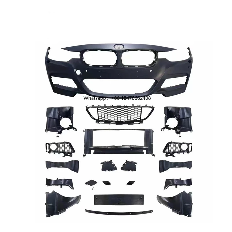 

M-tech F30 Front Bumper for 3 Series 12-18 F30 Upgrade to M-tech Front Bumper with Fog Lamp Hole F31 Upgrade Front Bumper