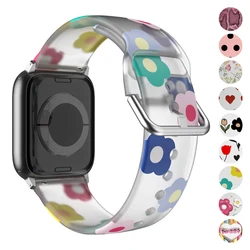 Printed Strap for Apple watch Band 40mm 41mm 45mm 41mm 38mm 49mm accessories belt bracelet iWatch series 9 8 7 6 5 3 SE ultra 2