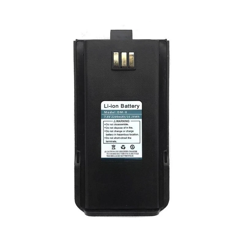 7,4 V 2200mAh para BAOFENG DM-8 DM-1801 Walkie Talkie batería de iones de litio Compatible DR-1801UV DM-860 BF-H6 Radios batería adicional