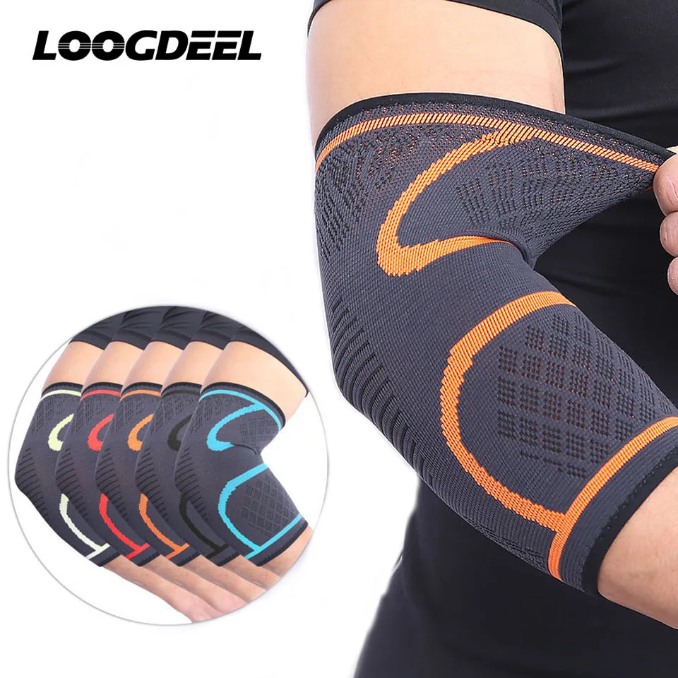 Aolikes 1Pcs Elleboog Ondersteuning Elastische Gym Sport Elleboog Beschermende Pad Absorberen Zweet Sport Basketbal Arm Mouw Elleboog Brace