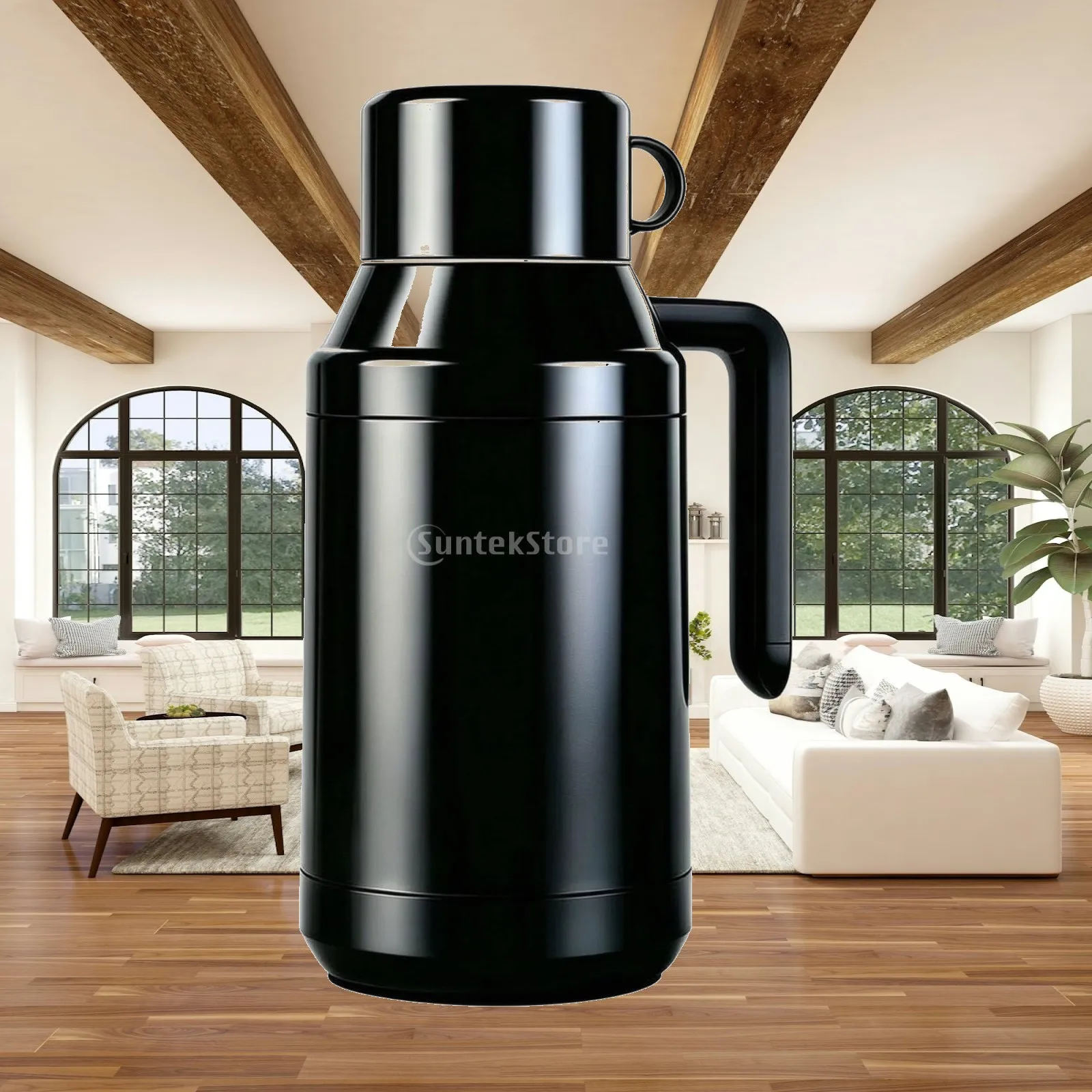 Vehicle Electric Kettle 1.3L Digital Touch Control 304 Stainless Steel 12V 24V Car Water Boiler with Tea Strainer for SUV