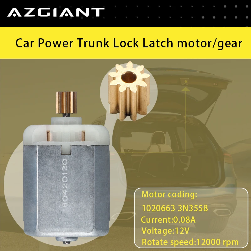 Carro elétrico da cauda bagageira, Lower Trunk Lock Block Motor, engrenagem de 9 dentes para 2003-2014 Volvo XC90, Brand New Auto Part, 1020663 3N3558