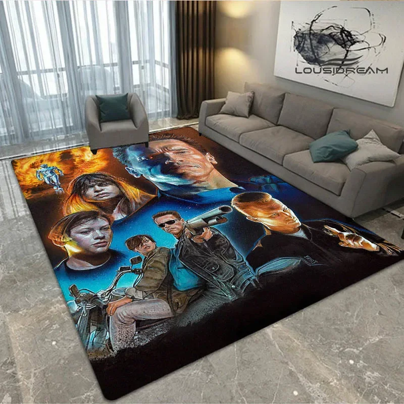 3D Schwarzenegger Terminator printed carpet living room bedroom beautiful non-slip carpet photography props birthday gift