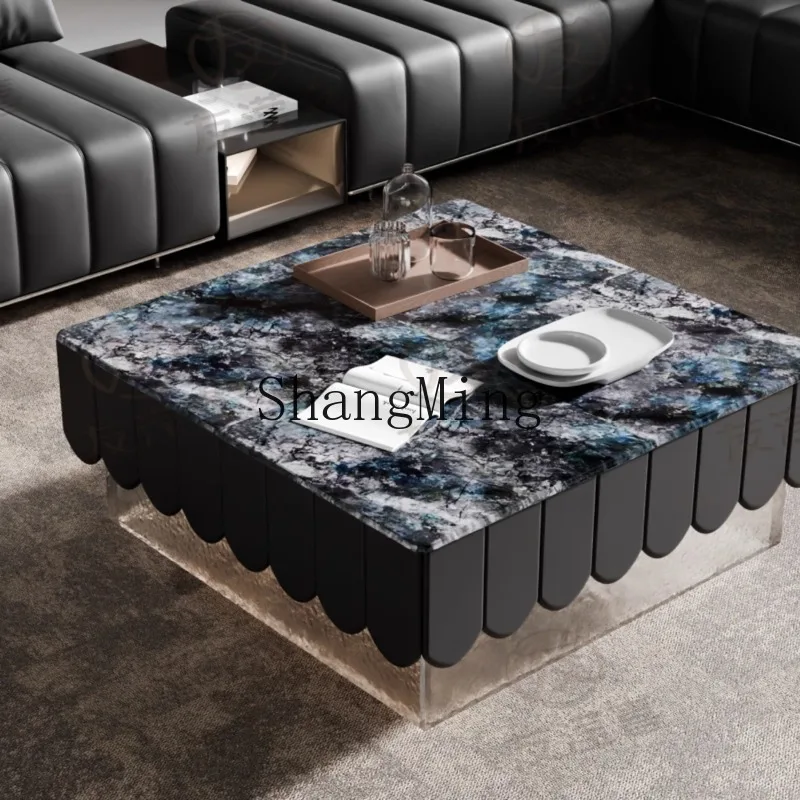 

LXY light luxury high-end villa coffee table living room home modern simple square coffee table