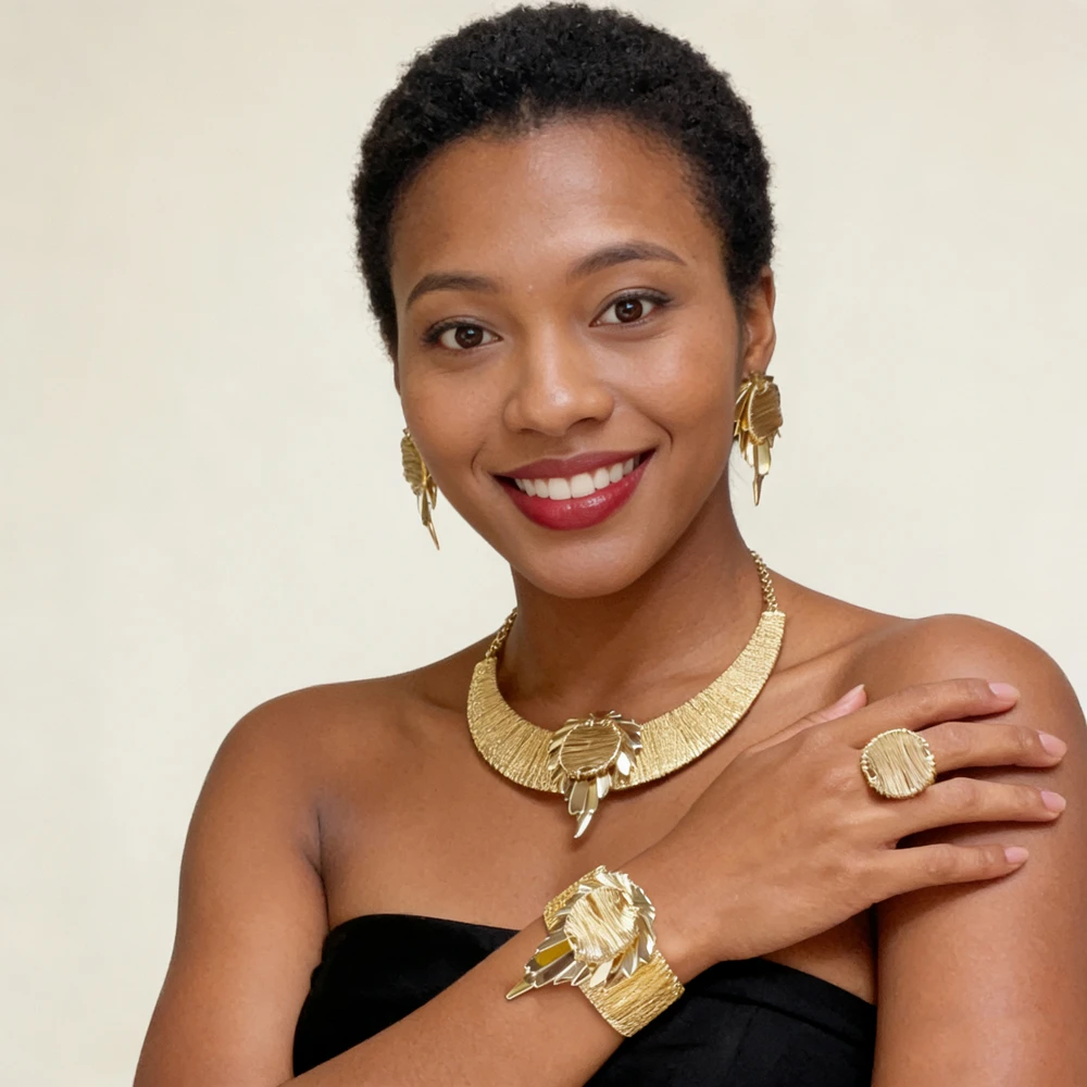 

Изысканный и модный комплект украшений высокого класса, подходящий для различных вечеринок, невест и свадеб. FHK15780.