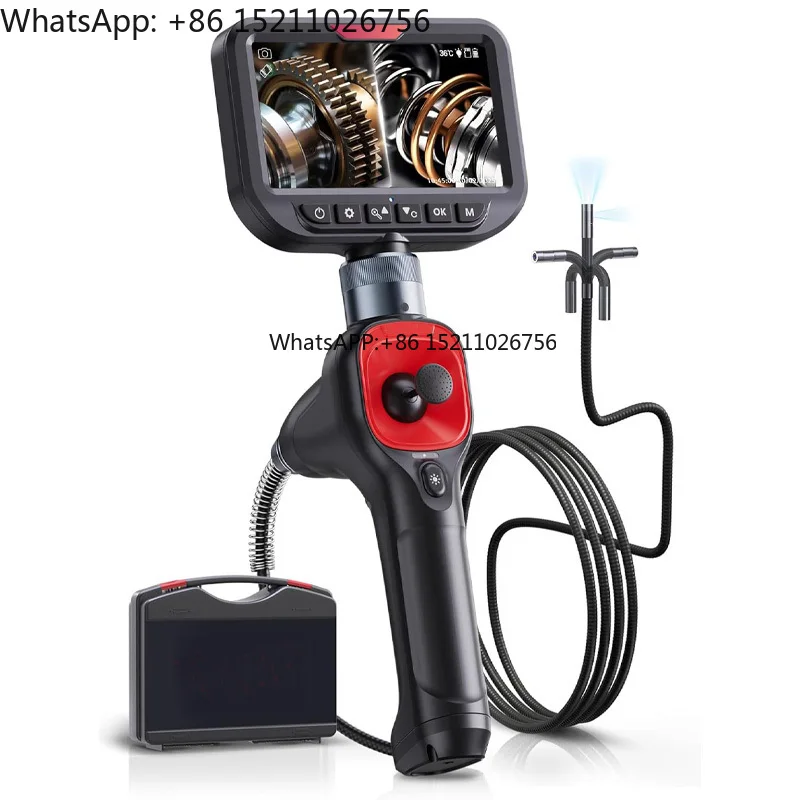 OEM/ODM Industrial Video Borescope 6.2mm Single Lens 2m Semi Rigid 5 Inch Articulated Endoscope Pipe Inspection - System