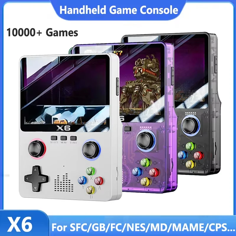 

Retro Handheld Game Console 3.5Inch IPS Screen Dual 3D Joystick 11 Simulators GBA Video Game Players 10000+ Games for Kids Gifts