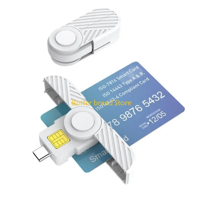 

W89C Кардридер Портативный-DOD Type-C Общий доступ CAC Устройство считывания смарт-карт SIM-карты/IC-Bank Устройство считывания