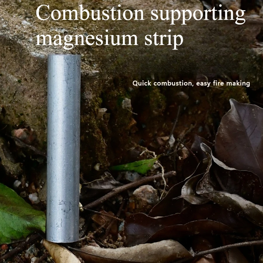 

2PCS Fire Rod Solid High-purity Magnesium Rod for Outdoor Camping Survival Emergency Fire Magnesium Strip Survival