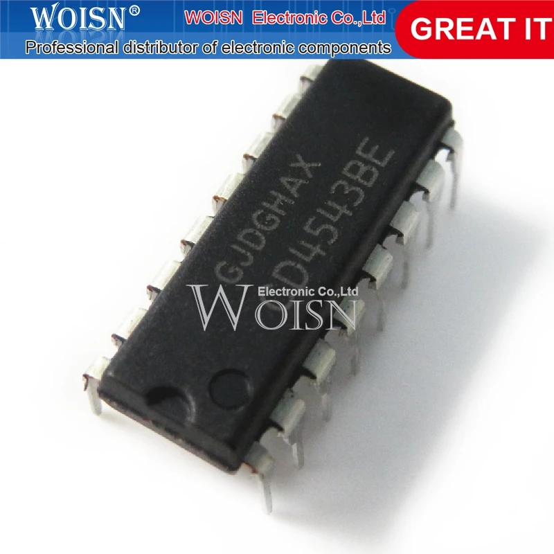 

100 шт. CD4543BE DIP16 CD4543 DIP 4543BE DIP-16 Новый и оригинальный IC