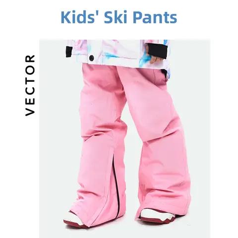 VECTOR Ski Pants Boys Girls Children Outdoor High-quality Windproof, Waterproof and Warm Snow Winter Ski Snowboard Pants Brand
