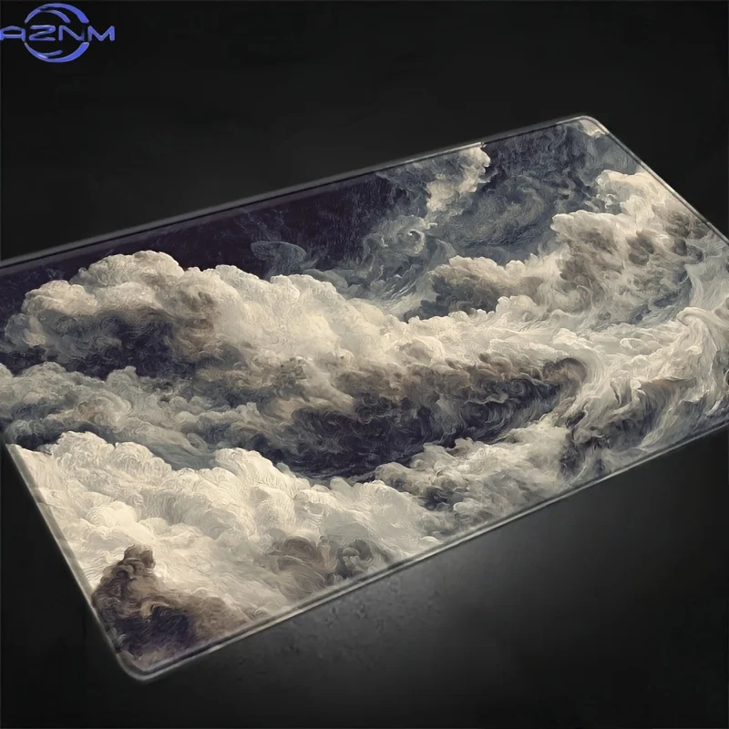 

1pc Non-Slip Card Game Table with Swirling Cloud Design Suitable for for & Tournaments, Artistic Turbulent Cloud Compatible fo