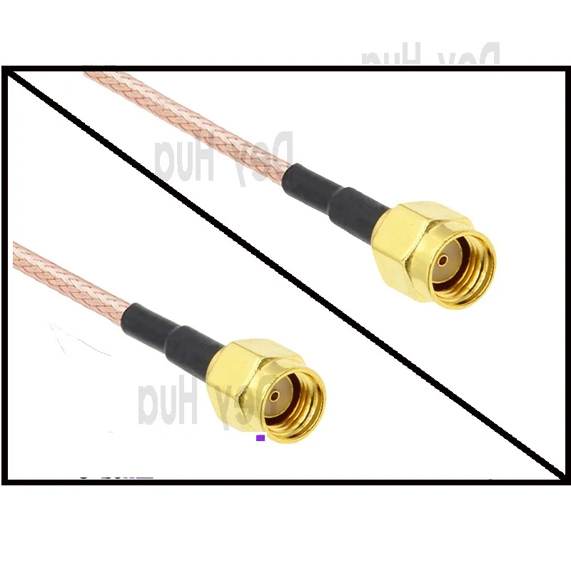 Kabel połączeniowy RP-SMA żeński na RP-SMA męski / męski na męski / żeński na żeński, przedłużacz antenowy, kabel koncentryczny RG316 RG17 — zdjęcie produktu 5