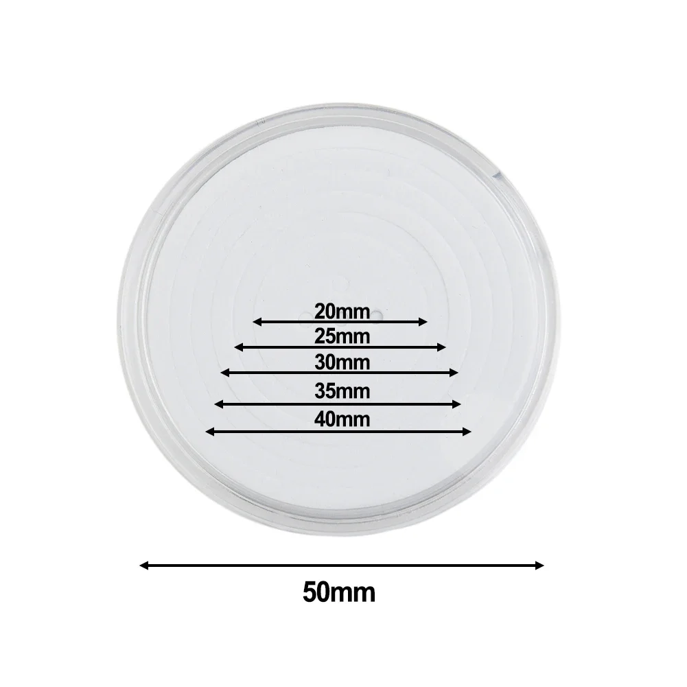 Plastic Coin Capsule Container Round Storage Holder Case 5*5*0.5cm Business gifts Transparent 10xClear 20 ~ 40mm