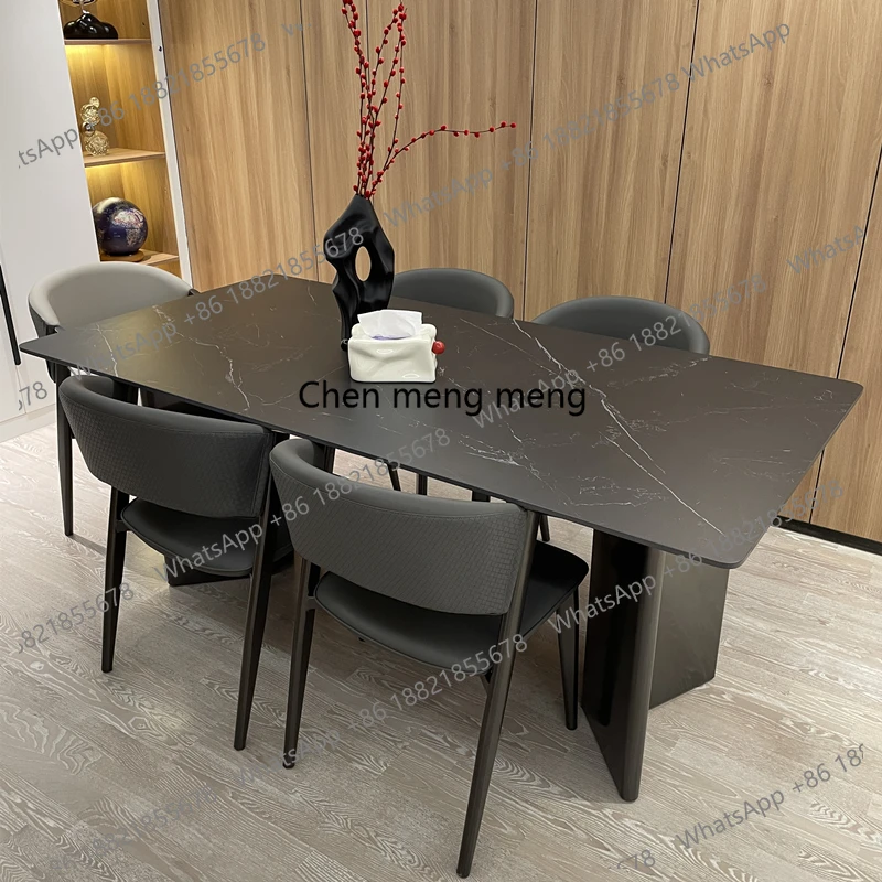 

Black Extending Dining Table Service European Unusual Modern Restaurant Table Aesthetics Quality Muebles Living Room Furniture