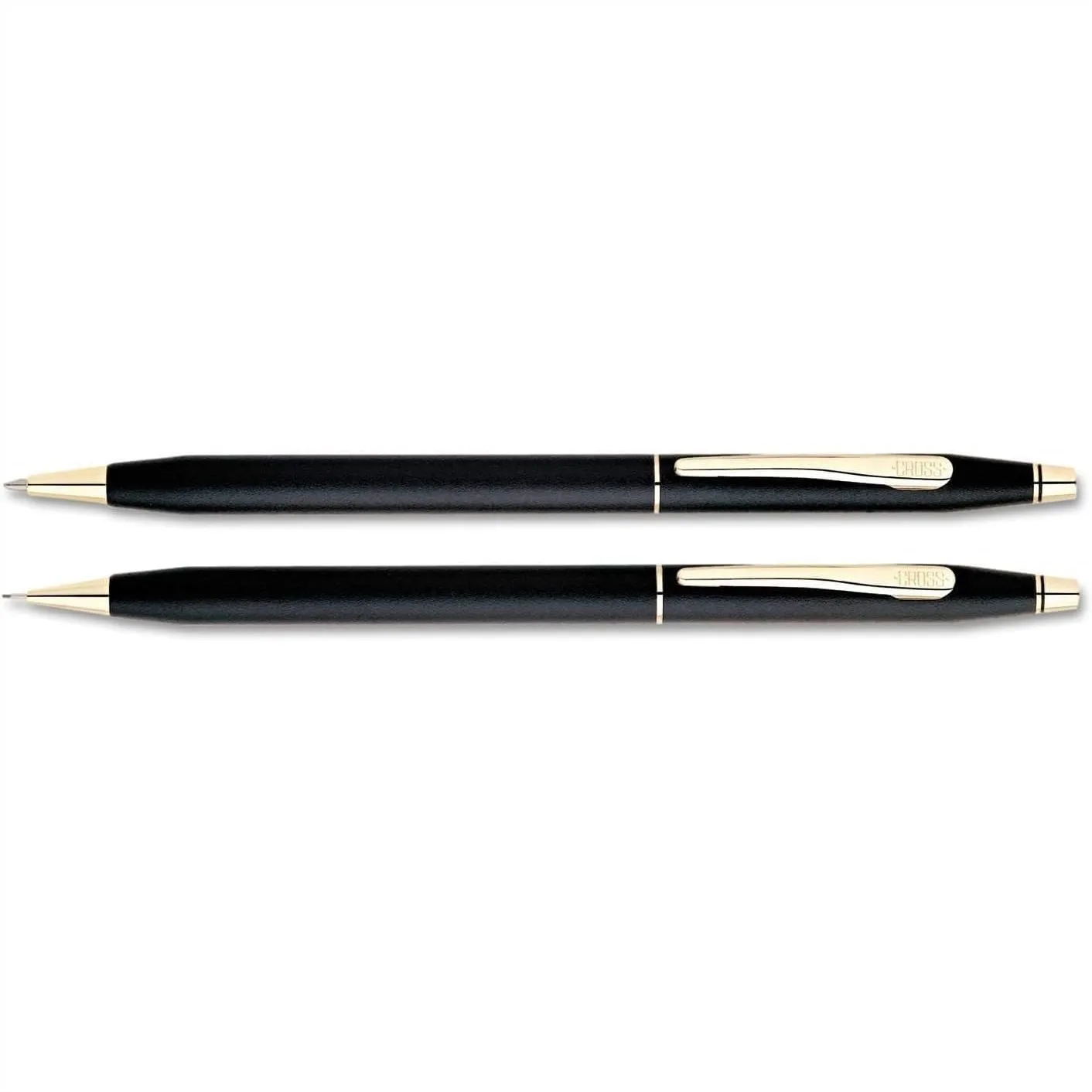 

Refillable Pen & Pencil Gift Set, Medium Point Black Ink, Black & Gold, Luxury Gift Box