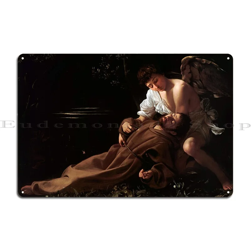 Saint Francis Of Assisi In Ecstasy Metal Plaque Poster Decoration Wall Decor Designing Cinema Cinema Tin Sign Poster