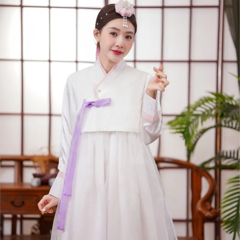 Yanji-vestido de corte Hanbok para mujer, ropa coreana para actuación diaria, novedad