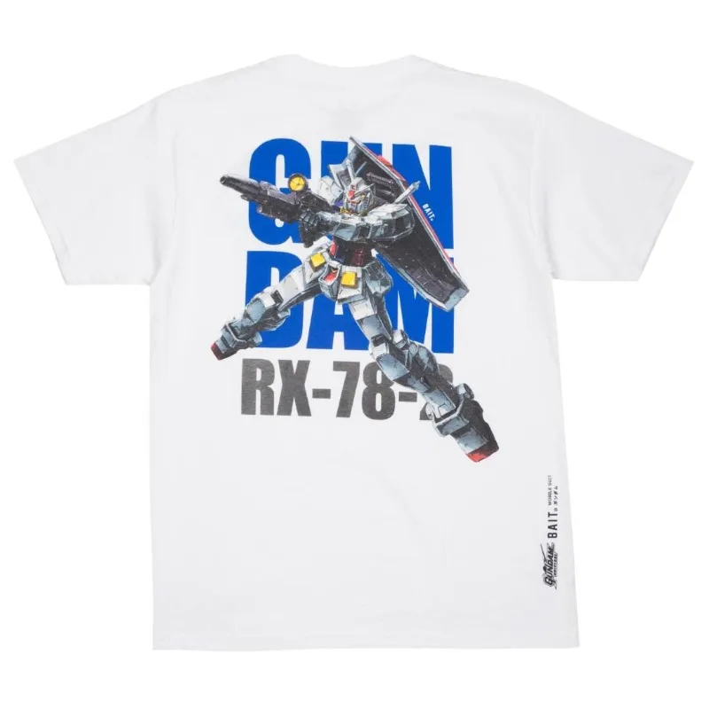 

Mobile Suit Short Sleeve T-shirt Men Japanese Anime Clothes Pure Cotton Summer Loose Trend 2025 New
