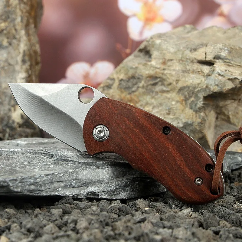 Portable multi-functional outdoor mini folding knife CR13 exquisite keychain unboxing knife DK30