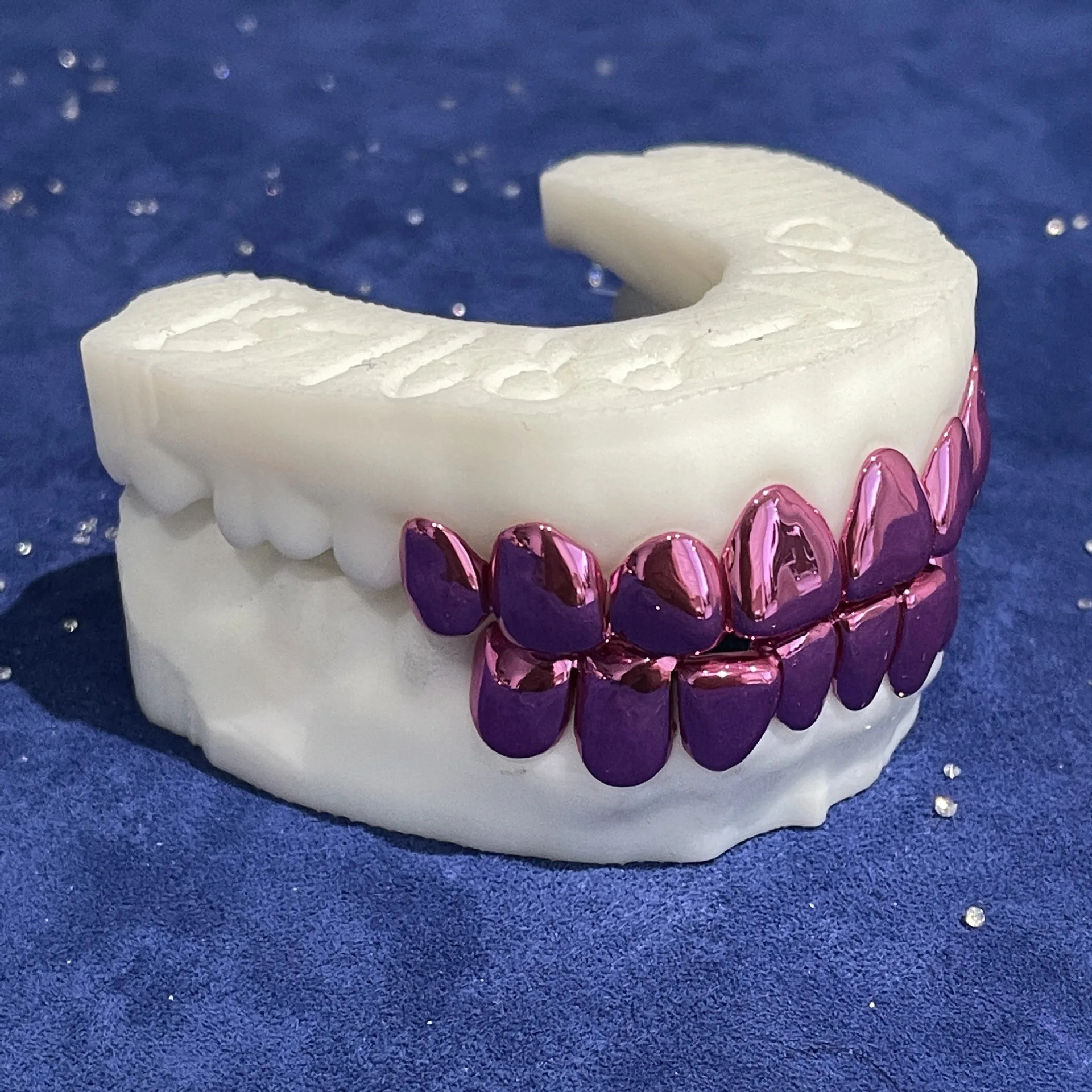 Laser Electroplating Smooth Surface Grill Top 8 Bottom 8 European And American Cross-border Hot-selling Grillz
