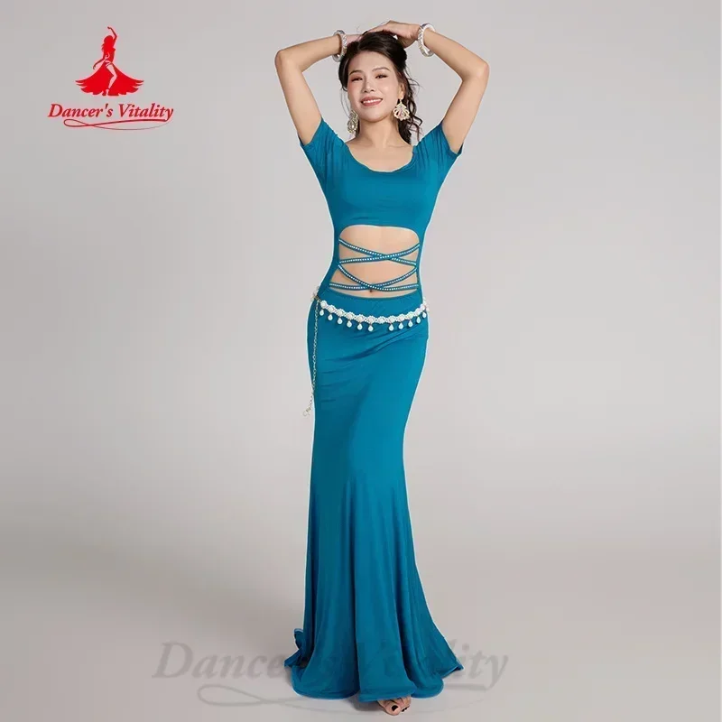 

Одежда для тренировок BellyDance для женщин, удобное и элегантное модальное платье «рыбий хвост», профессиональная тренировочная одежда для танца живота