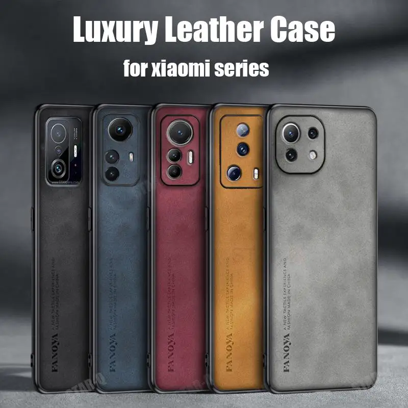 Luxury Sheepskin Leather Case For Xiaomi Mi 13 12 11 Lite 5g Ne Ultra 11T 12T Pro 11i Back Cover Xiomi Mi11 Mi12 T 12lite 11lite