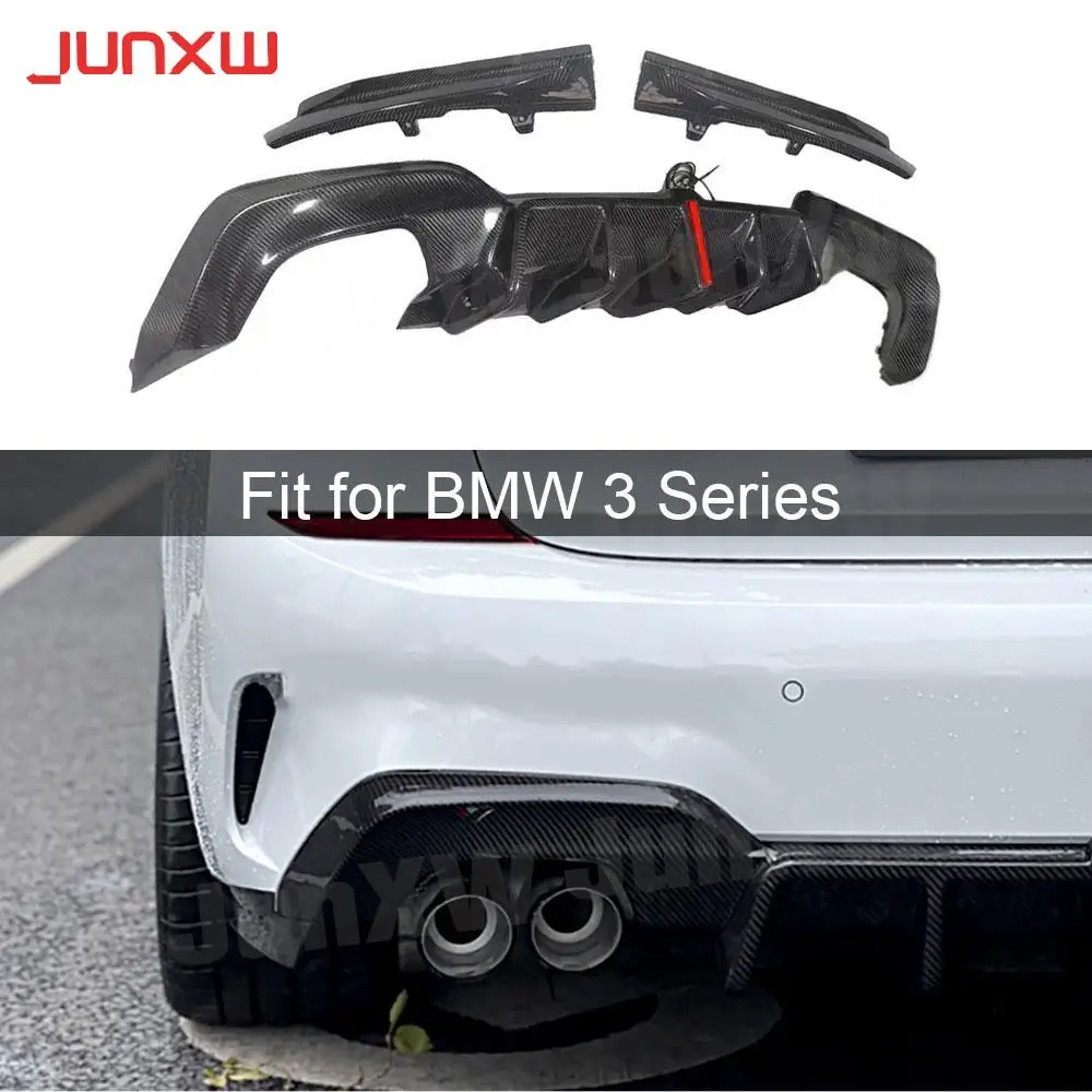 

Carbon Fiber Rear Bumper Splitters Lip With LED Light for BMW G20 G28 M Sport M340i 2020 - 2022 Car Body Styling Accessories