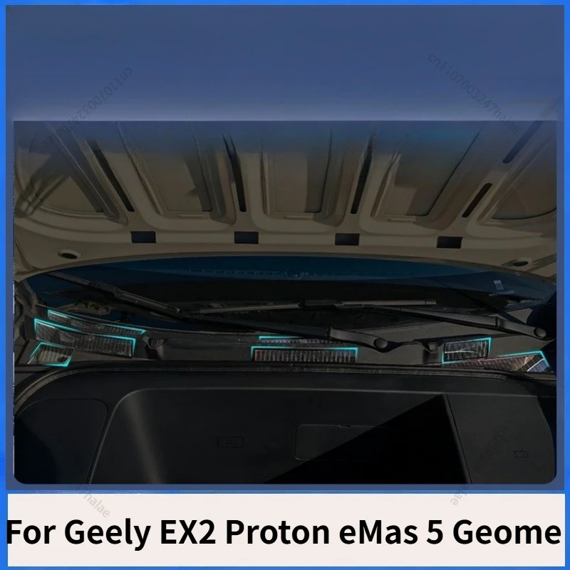 For Geely EX2 Proton eMas 5 Geome EV 2025-2026 Front Hood Mesh Cover Bug Proof Stone Guard Custom Fit Car Accessory
