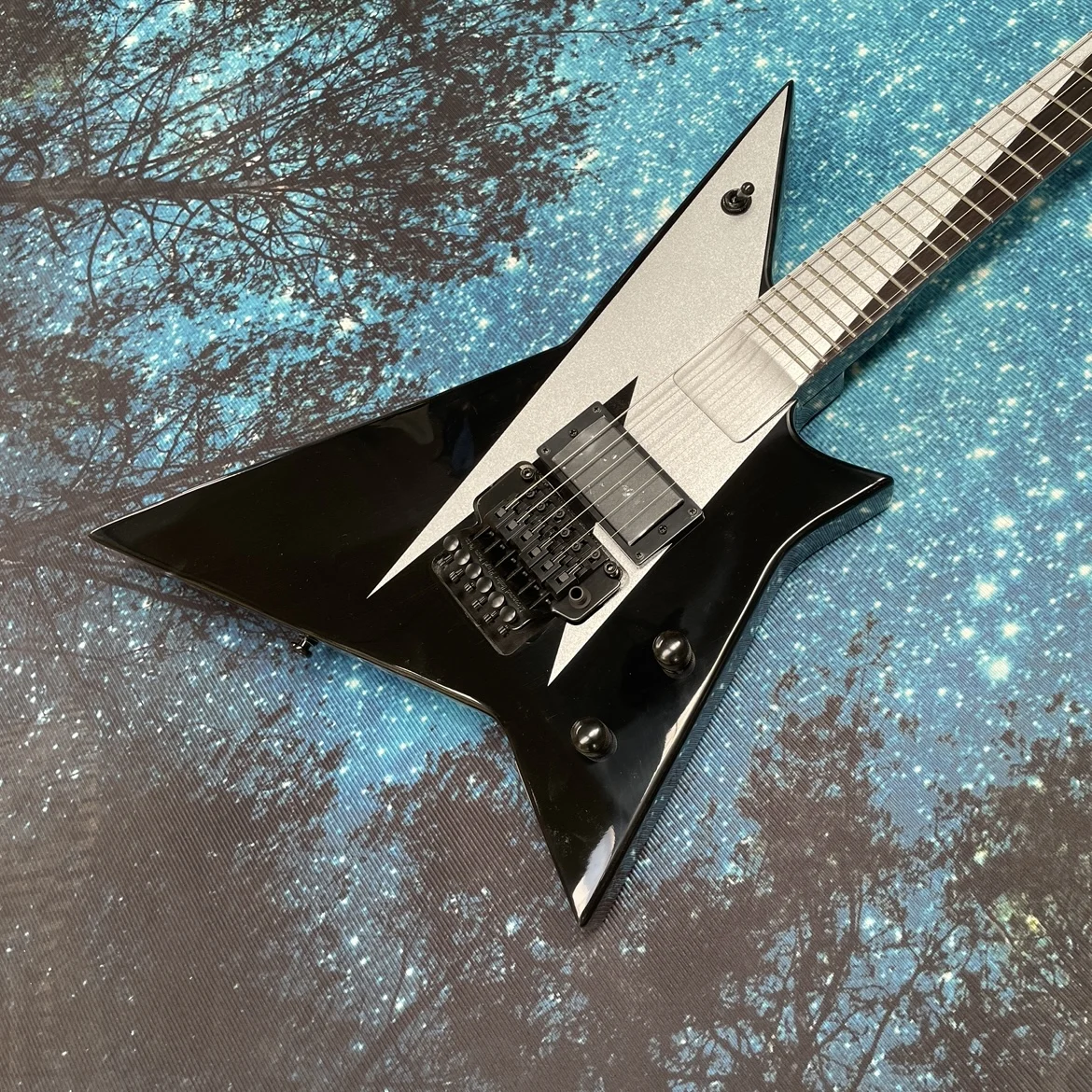 6-String Electric Guitar, Rosewood Fingerboard Double-Locking Tremolo System Guitars, Shred-Friendly Electric Guitarra