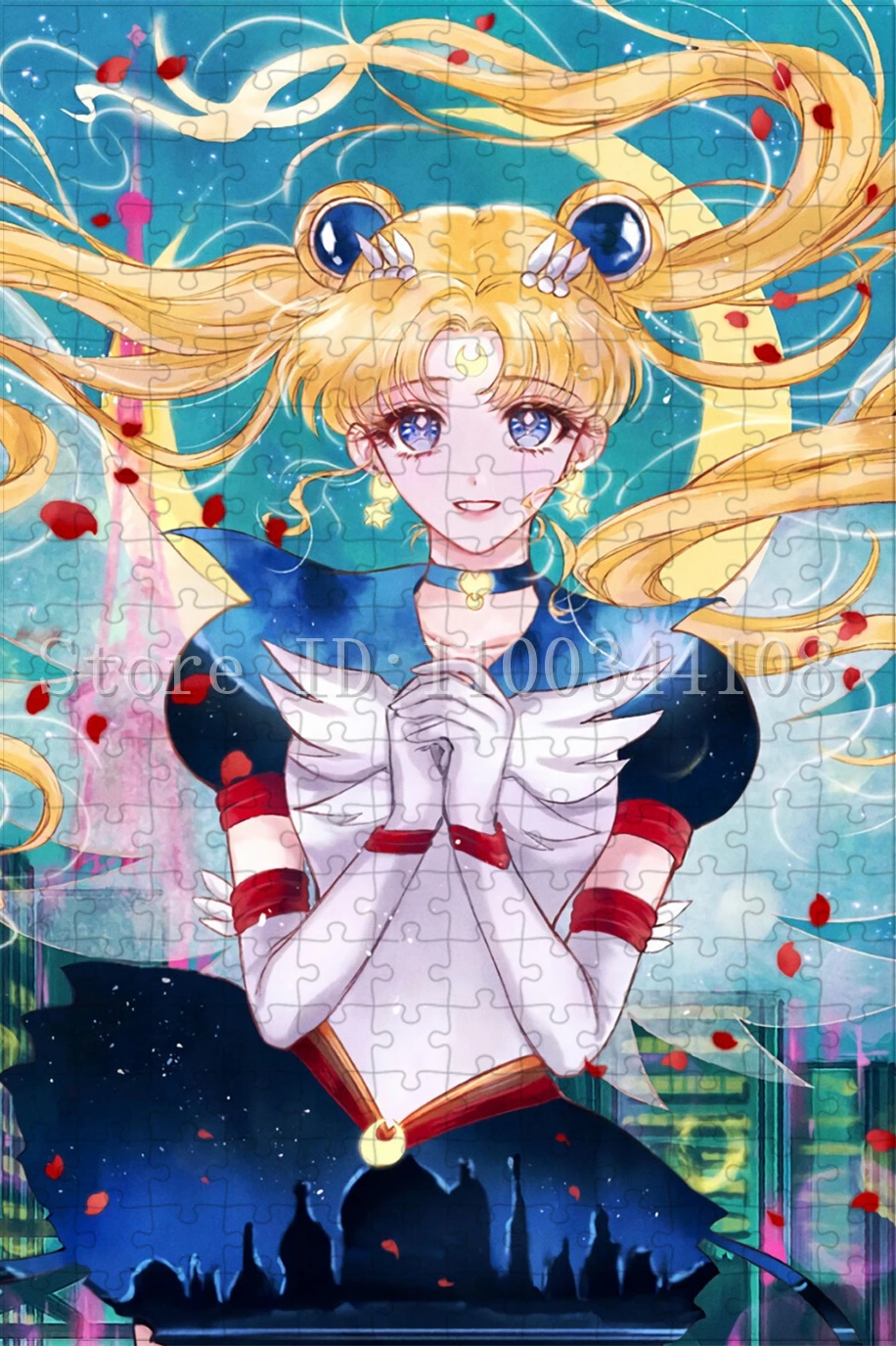 300/500/1000 Pieces Sailor Moon Jigsaw Puzzles Decompression Toys for Adults Parent-Child Interactive Education Toys